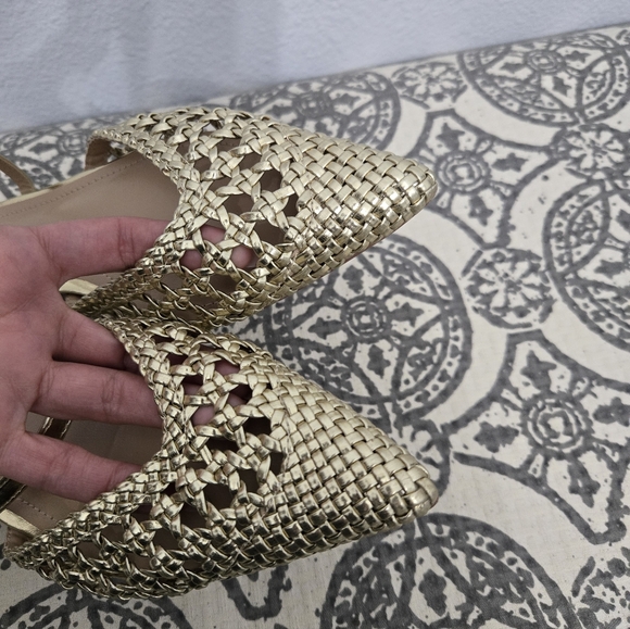 JF Solanna Gold Woven Mules - Picture 6 of 11